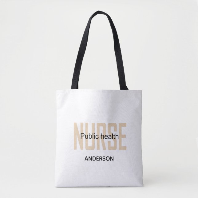 Tote Bag Personalized Public health nurse RN gifts (Devant)
