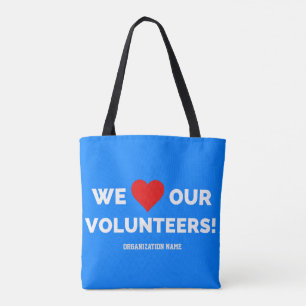 Tote Bag Personnalisable Nous aimons nos bénévoles