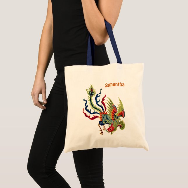 Tote Bag Personnalisation de l'art du coq chinois (Devant (produit))