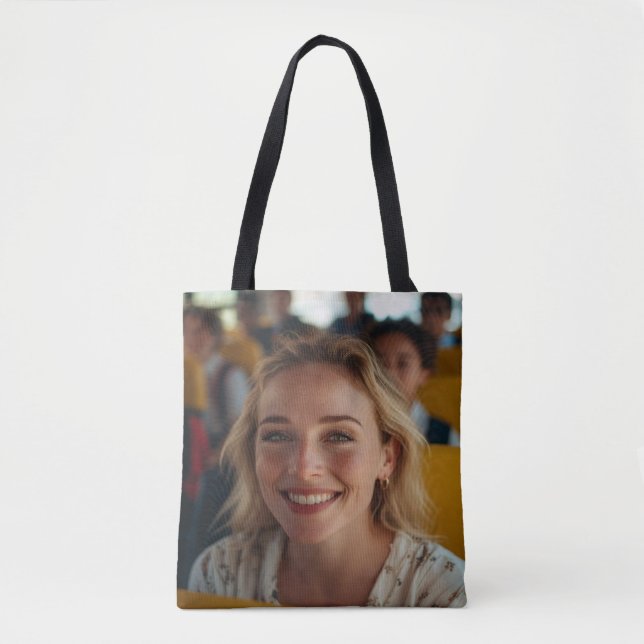 Tote Bag Personnalisation de photo de conducteur d'autobus  (Devant)