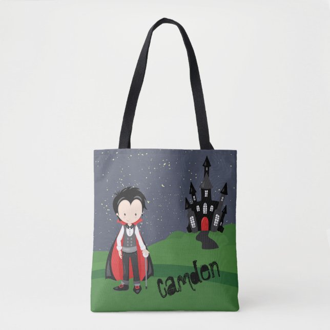 Tote Bag Personnalisation de Vampire Boy Halloween Kid (Devant)