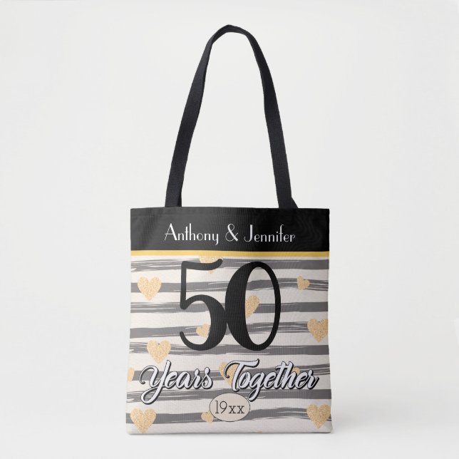 Tote Bag Personnalisation du 50e anniversaire (Devant)