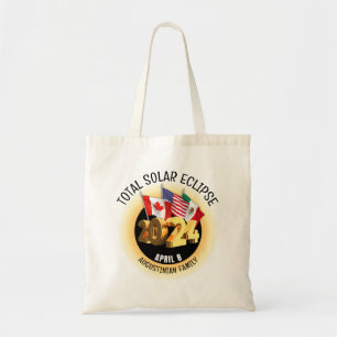Tote Bag Personnalisé 2024 TOTAL SOLAR ECLIPSE drapeaux Fam