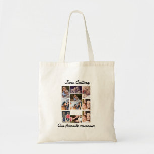 Tote Bag Personnalisé Amis Moderne 10 Photo Collage