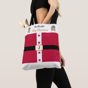 Tote Bag Personnalisé Chic Rouge Blanc Père Noël
