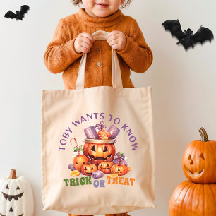 Tote Bag Personnalisé Citrouille Fun Éffrayant Halloween Ca