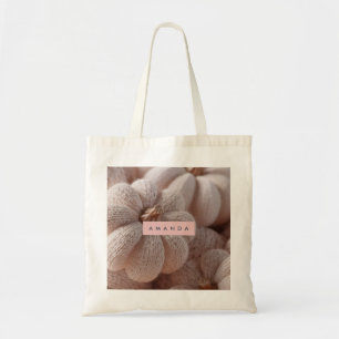Tote Bag Personnalisé Cosy Knit Citrouille esthétique