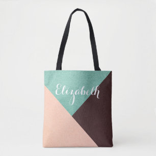 Tote Bag Personnalisé Customisé rose Brown