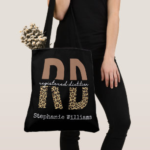 Tote Bag Personnalisé enregistré diététiste Cheetah imp