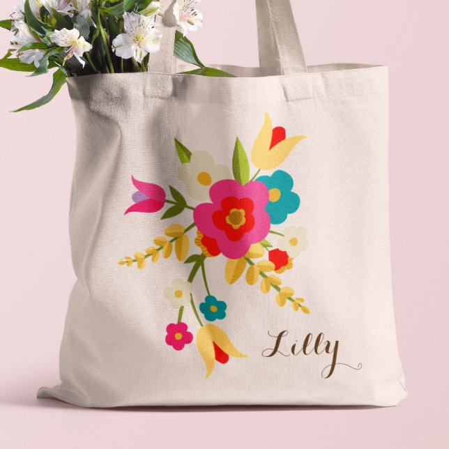 Tote Bag Personnalisé | Fleurs de Pâques Fourre-tout (Créateur téléchargé)