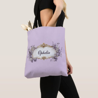Tote Bag Personnalisé Floral Violet Régence