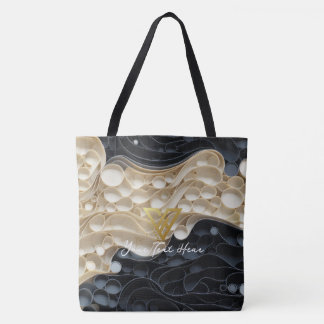 Tote Bag Personnalisé : Fourre-tout à bulles monochromes