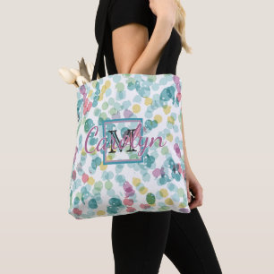 Tote Bag Personnalisé Funky Happy À petits pois d'été Motif