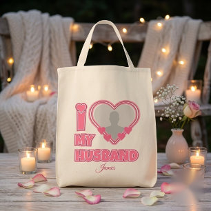 Tote Bag Personnalisé J'aime mon mari – Ajouter une photo e