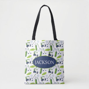 Tote Bag Personnalisé Marine & Green Golf
