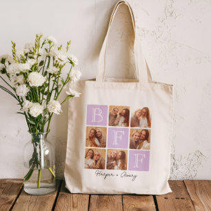 Tote Bag Personnalisé Meilleur Amis Forever 6 Photo Collage