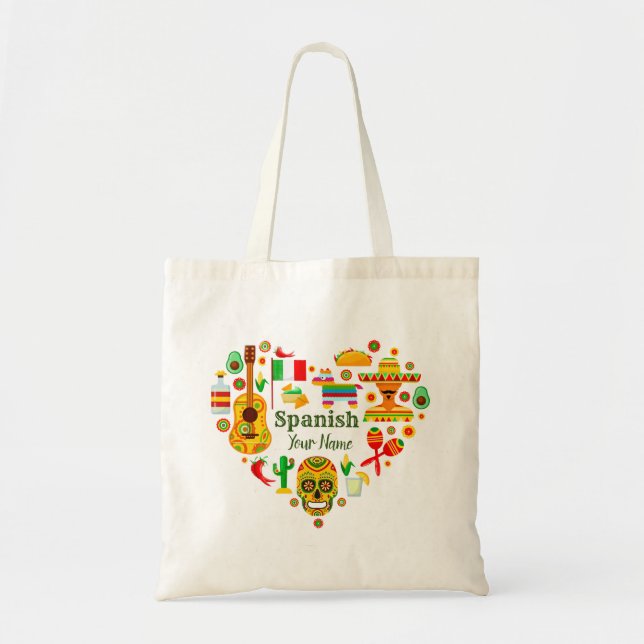 Tote Bag Personnalisé Mexique / Thème espagnol (Devant)