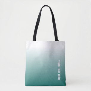 Tote Bag Personnalisé Modèle Élégant Turquoise Moderne Pers