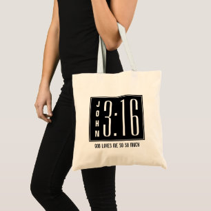 Tote Bag Personnalisé moderne John 3:16