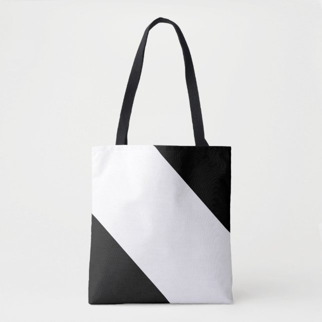 Tote Bag Personnalisé noir et blanc (Devant)