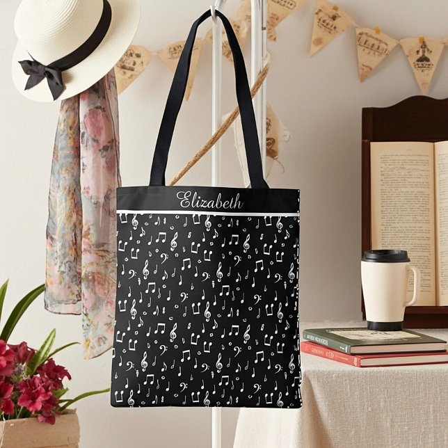 Tote Bag Personnalisé Noir et blanc (Créateur téléchargé)