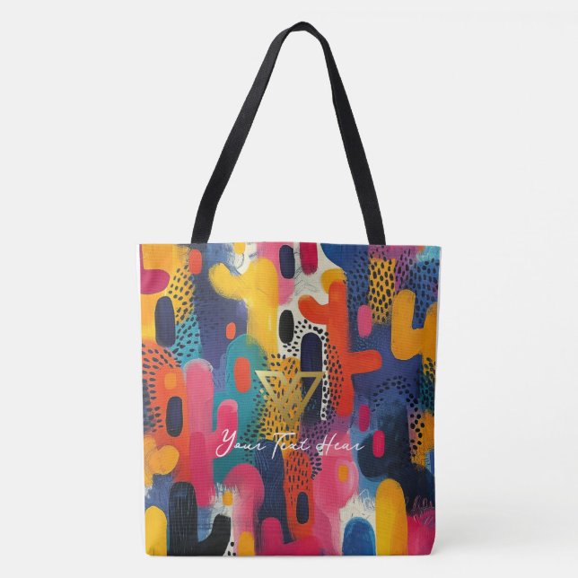 Tote Bag Personnalisé : Pop Art Panache Fourre-tout personn (Devant)