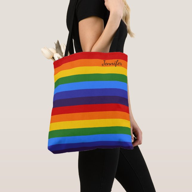 Tote Bag Personnalisé Rainbow (De près)