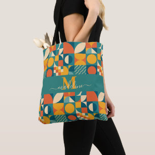 Tote Bag Personnalisé Retro géométrique coloré