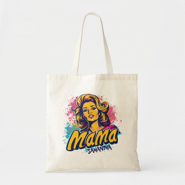 Tote Bag Personnalisé Retro Mama Pop Art (14) (Devant)