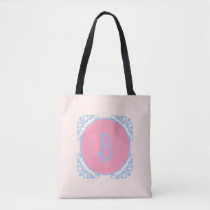Tote Bag Personnalisé rose et bleu