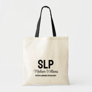 Tote Bag Personnalisé SLP Voix Langue Pathologiste Cadeau