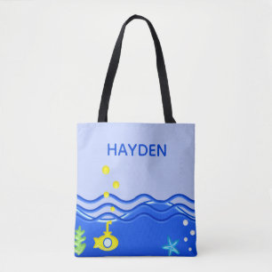 Tote Bag Personnalisé Sous La Plage Sous-Marine