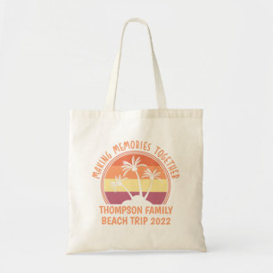 Tote Bag Personnalisé Vacances en famille Été Réunion Plage