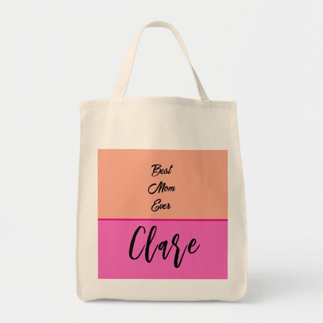 Tote Bag Personnalisé votre nom de maman ROSE ET ROSE (Devant)