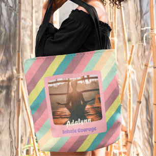 Tote Bag Personnalisé Yoga Lover enseignant Maman Femme Cad