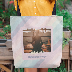 Tote Bag Personnalisé Yoga Lover enseignant Maman Femme Cad
