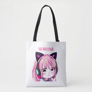 Tote Bag Personnalisée mignonne fille Anime avec oreilles d
