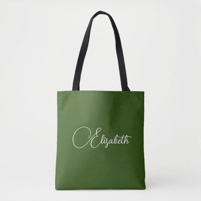 Tote Bag Personnaliser Ajouter votre propre nom Typographie (Devant)