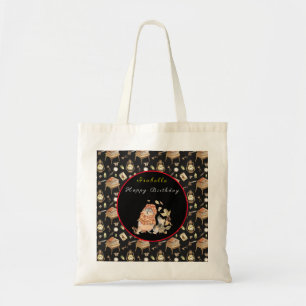 Tote Bag Personnaliser Automne Raccoon Texte et couleur