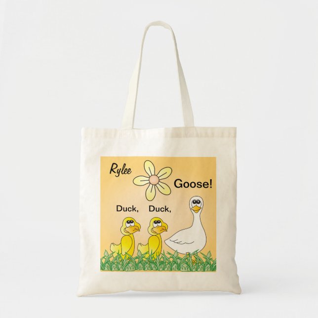 Tote Bag Personnaliser Canard, Canard, Oie, nuit (Devant)