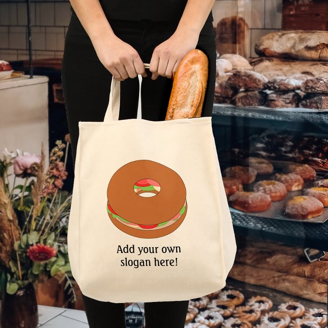 Tote Bag Personnaliser de cette image Bagel (Créateur téléchargé)