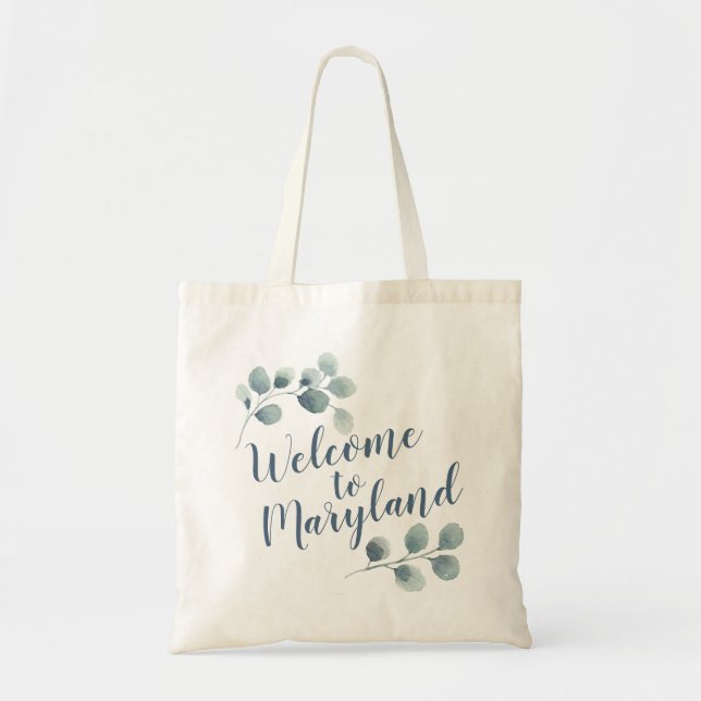 Tote Bag Personnaliser la calligraphie de bienvenue des Mar (Devant)