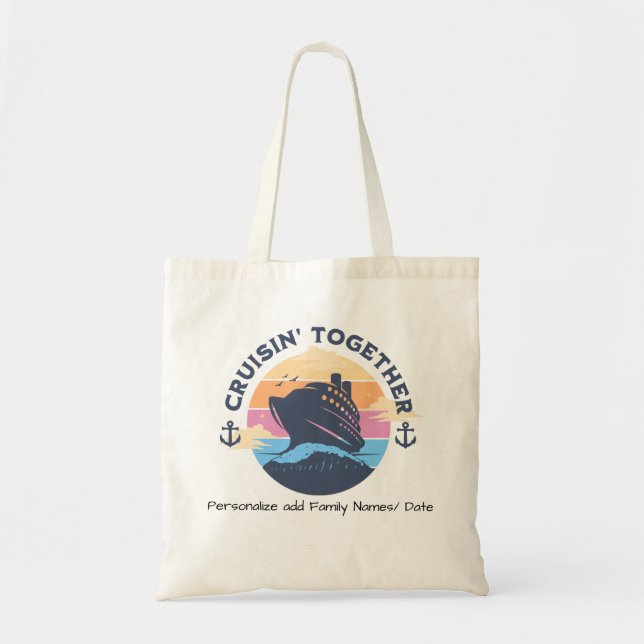 Tote Bag Personnaliser la croisière sur la mer ensemble (Devant)