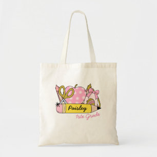 Tote Bag Personnaliser le nom mignon fille au crayon Super