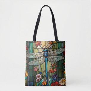 Tote Bag Personnalisez la libellule de saumons d'art nouvea