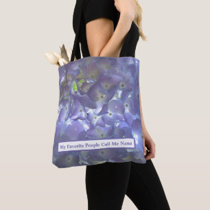 Tote Bag Personnalisez les Hydrangées de lavande à fleurs v