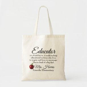 Tote Bag Personnalité de l'éducateur rock star