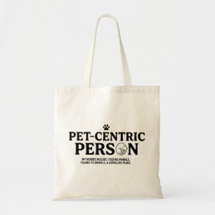 Tote Bag Personne Centrée sur les Animaux de Compagnie