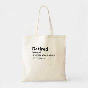 Tote Bag Personne de définition retraitée qui est heureus