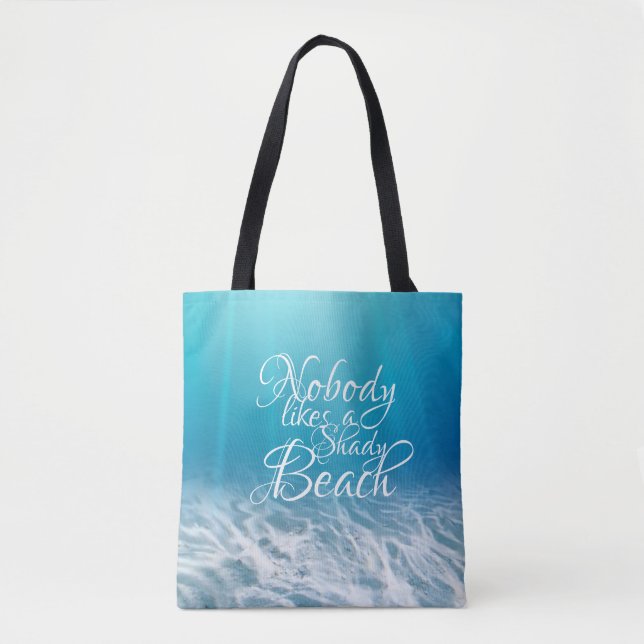 Tote Bag Personne n'aime une plage louche (Devant)